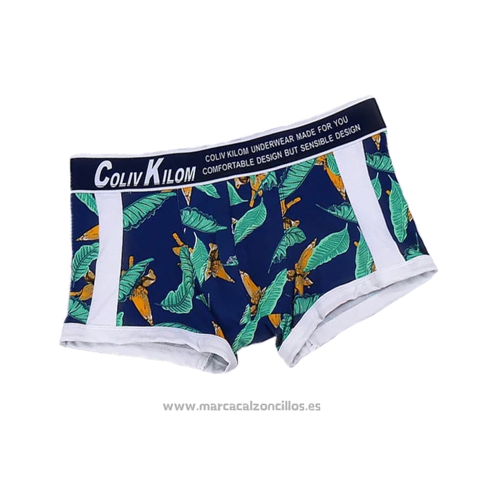 Boxer Coliv Kilom Hombre Colorful Blanco Azul